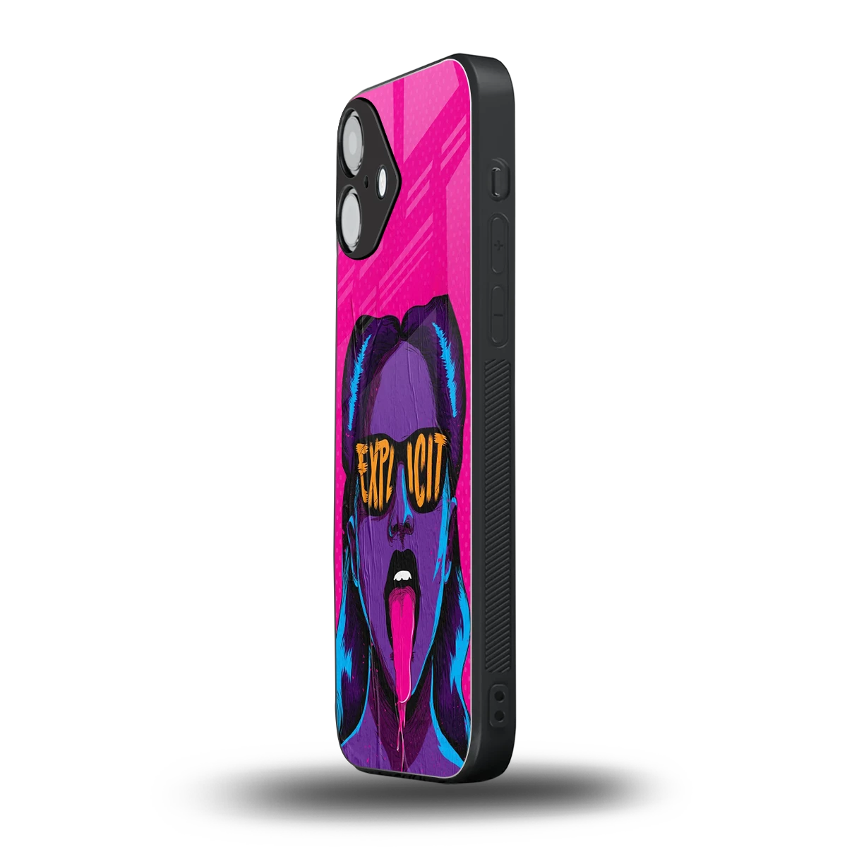 Explicit iphone 16 plus mobile cover | shockproof glass phone case