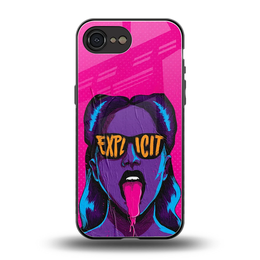 Explicit back phone cover | glass case for iphone 16e