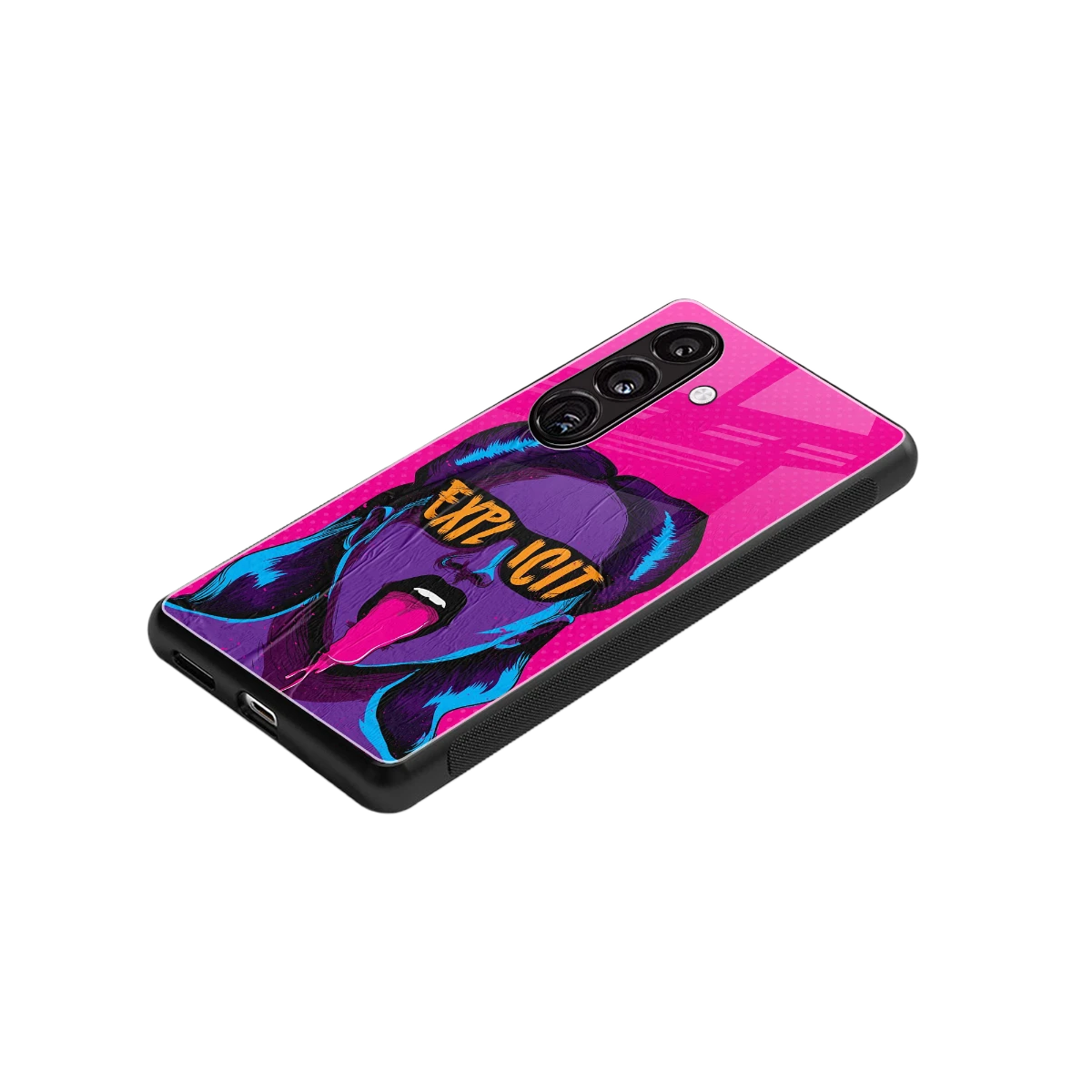 Explicit stylish phone case for samsung galaxy s24 | glossy glass and slim fit
