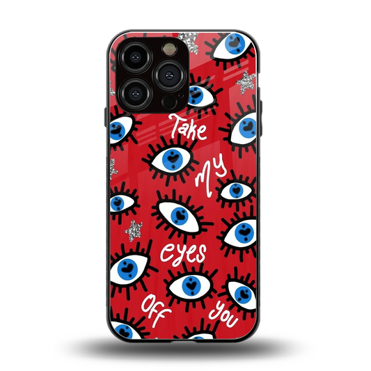 Eyes On You back phone cover | glass case for iphone 14 pro max