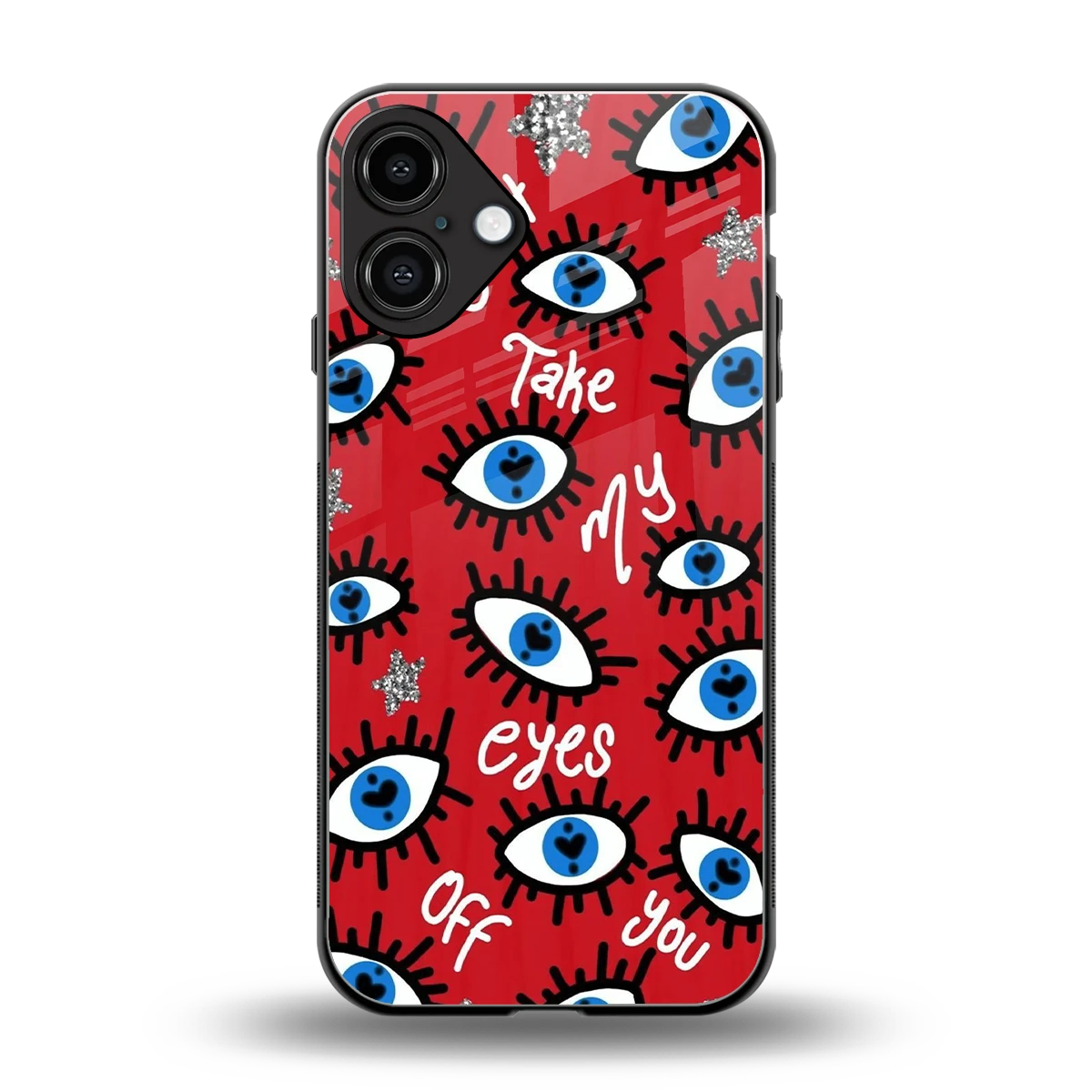 Eyes On You back phone cover | glass case for iphone 16 plus