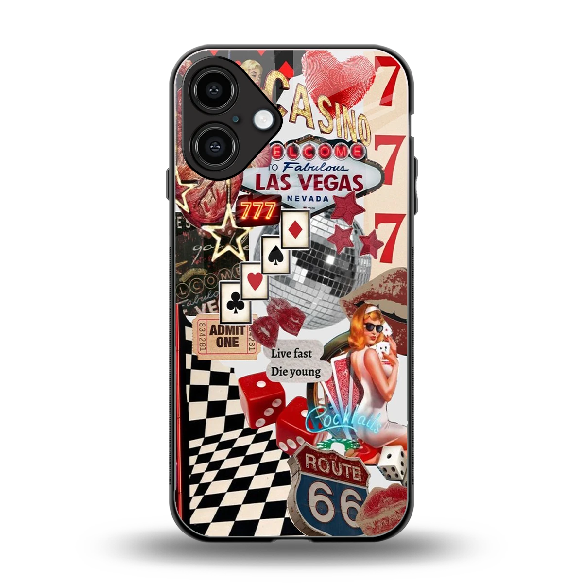 Fabulous Vegas back phone cover | glass case for iphone 16 plus
