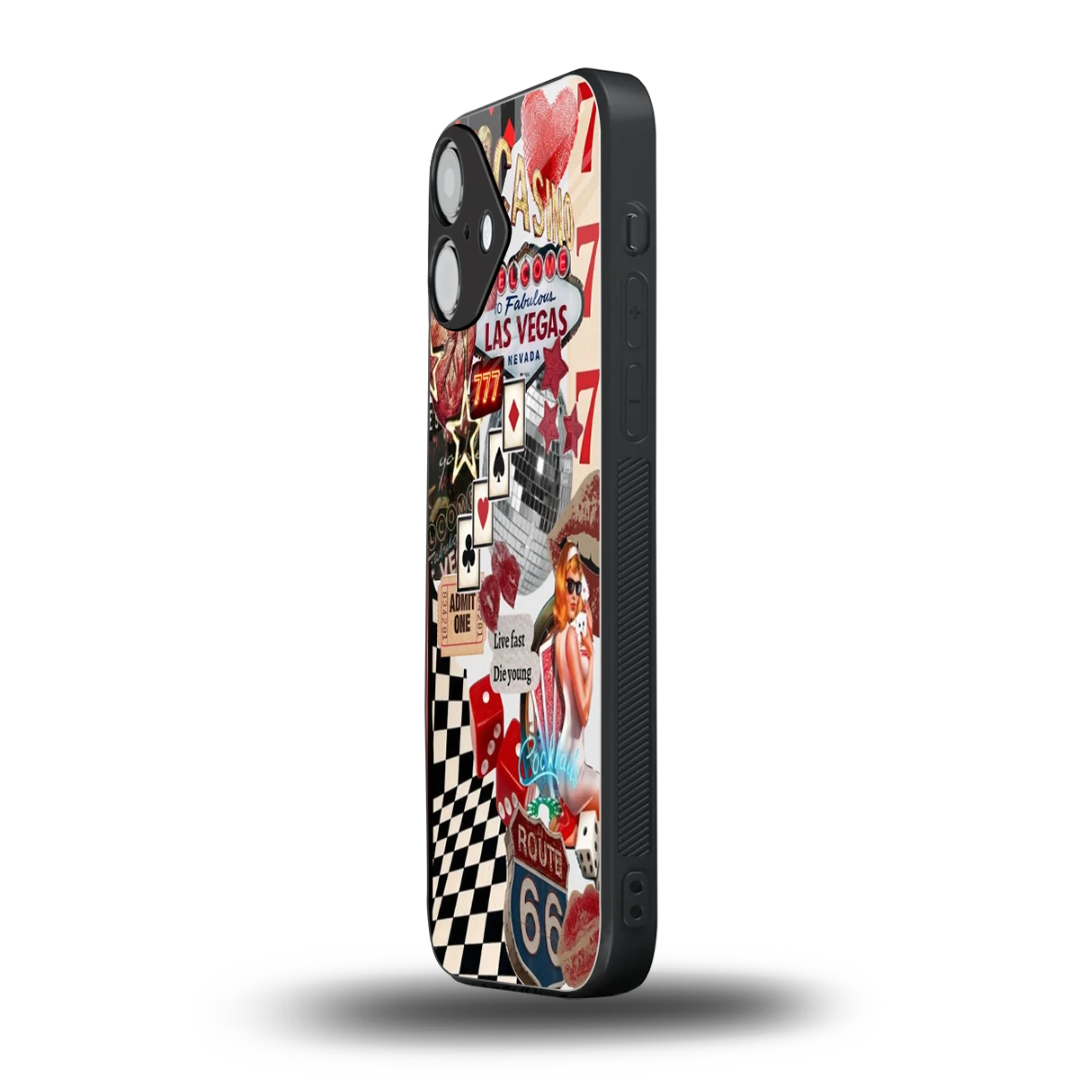 Fabulous Vegas iphone 16 plus mobile cover | shockproof glass phone case