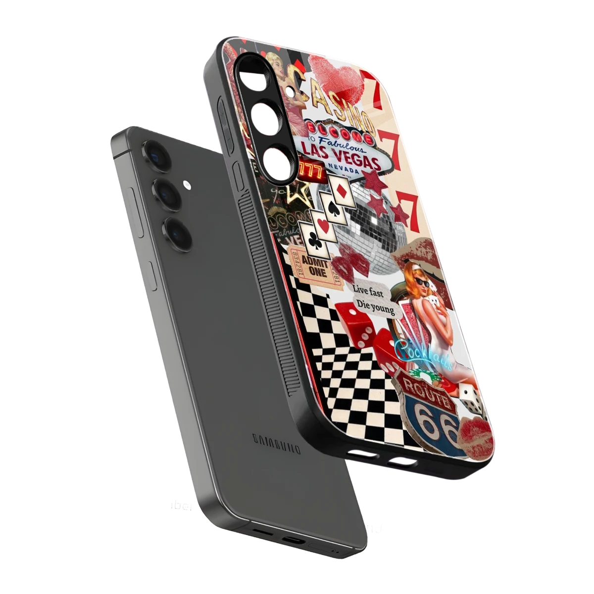 Fabulous Vegas sleek samsung galaxy s24 cover with tempered glass back and TPU edges
