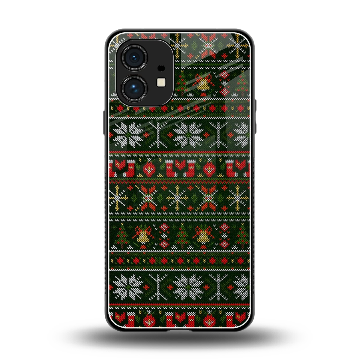 Festive Knit back phone cover | glass case for nothing phone 1