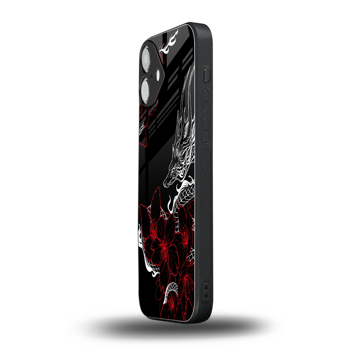 Fiery Petals iphone 16 plus mobile cover | shockproof glass phone case