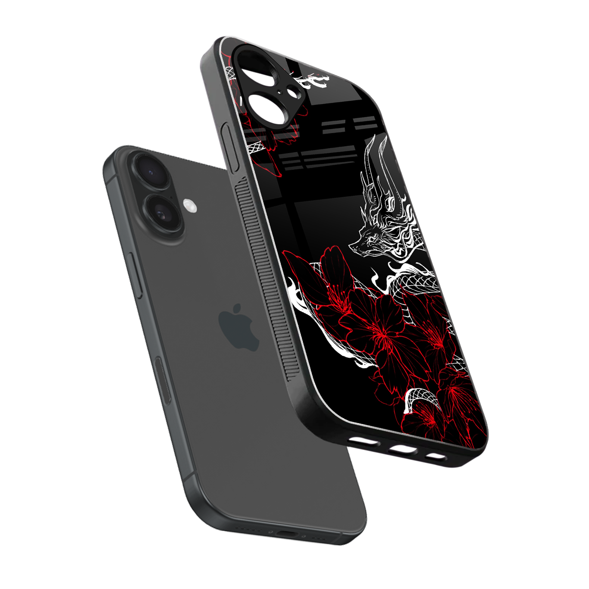 Fiery Petals Phone Case for Iphone 16 | Glass Case