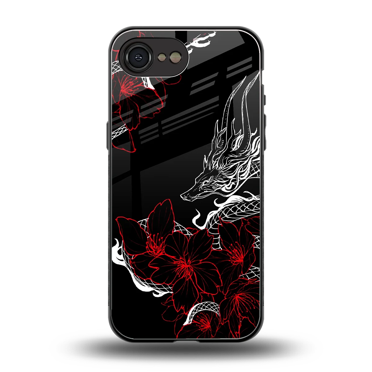 Fiery Petals back phone cover | glass case for iphone 16e
