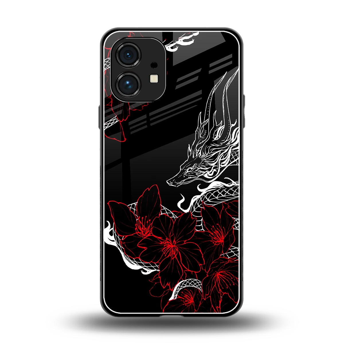Fiery Petals back phone cover | glass case for nothing phone 1