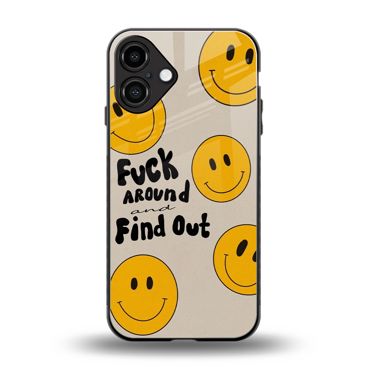 Find Out back phone cover | glass case for iphone 16 plus