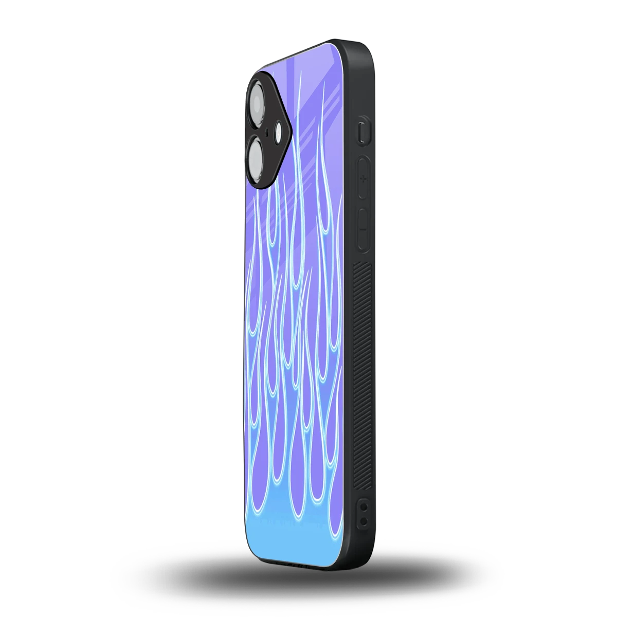 Flames Blue iphone 16 plus mobile cover | shockproof glass phone case