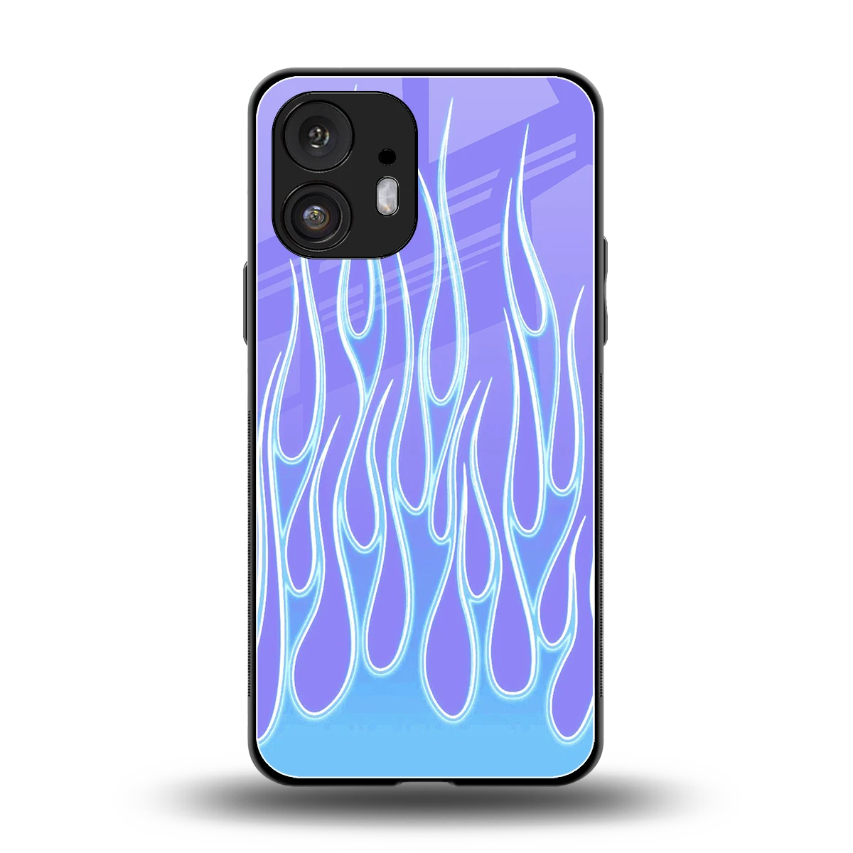 Flames Blue back phone cover | glass case for nothing phone 2