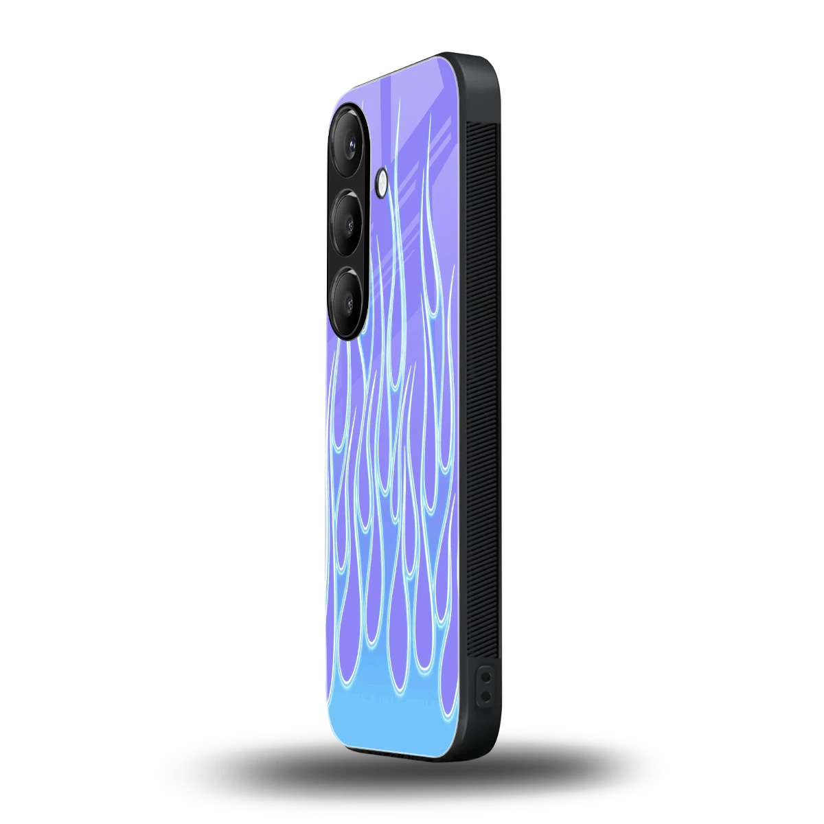 Flames Blue samsung galaxy s24 mobile cover | shockproof glass phone case