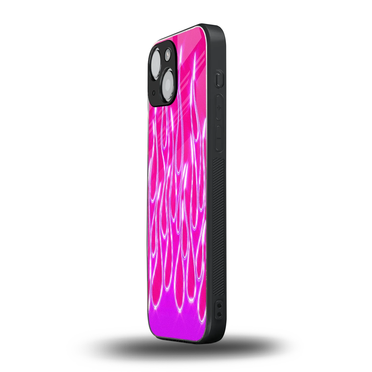 Flames Hot Pink iphone 13 mini mobile cover | shockproof glass phone case