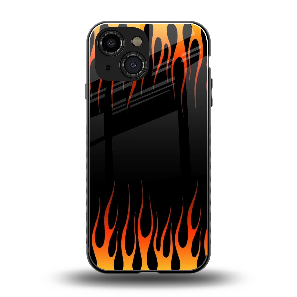 Flames Hot Red back phone cover | glass case for iphone 13 mini