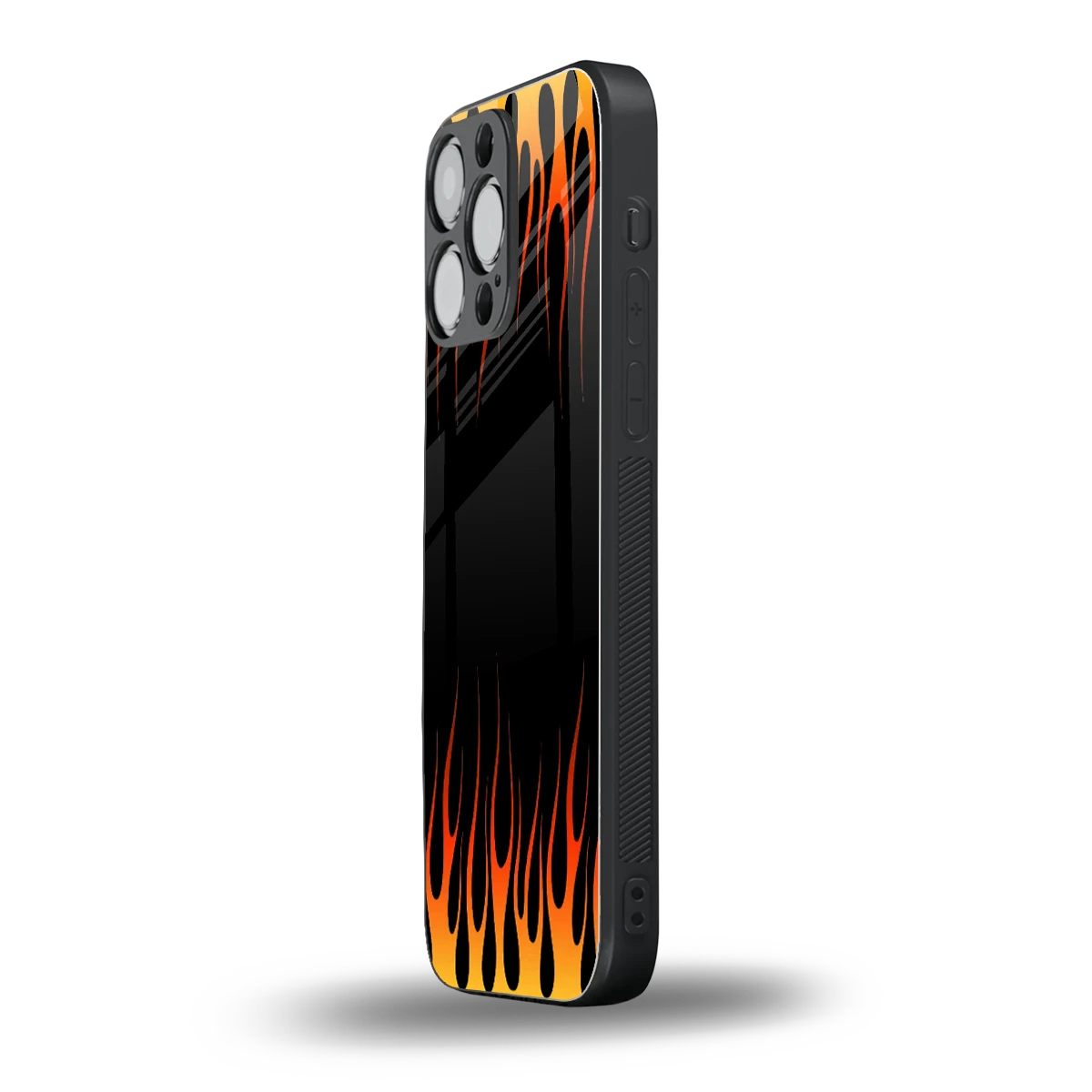 Flames Hot Red iphone 14 pro max mobile cover | shockproof glass phone case