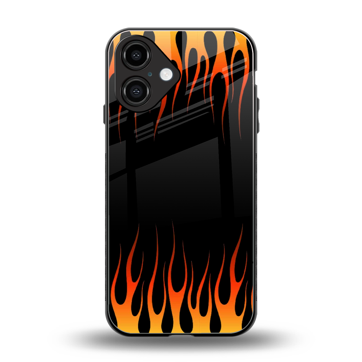Flames Hot Red Phone Case for Iphone 16 | Glass Case