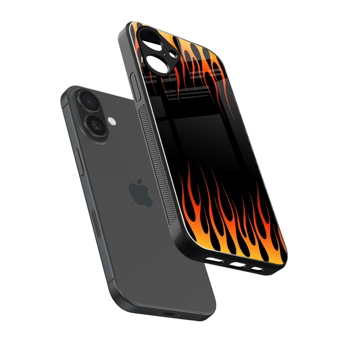 Flames Hot Red Phone Case for Iphone 16 | Glass Case