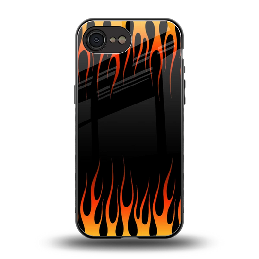 Flames Hot Red back phone cover | glass case for iphone 16e