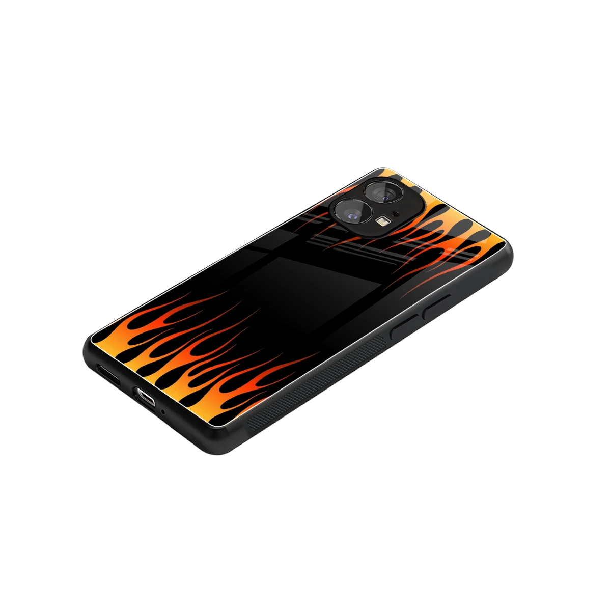 Flames Hot Red stylish phone case for nothing phone 1 | glossy glass and slim fit