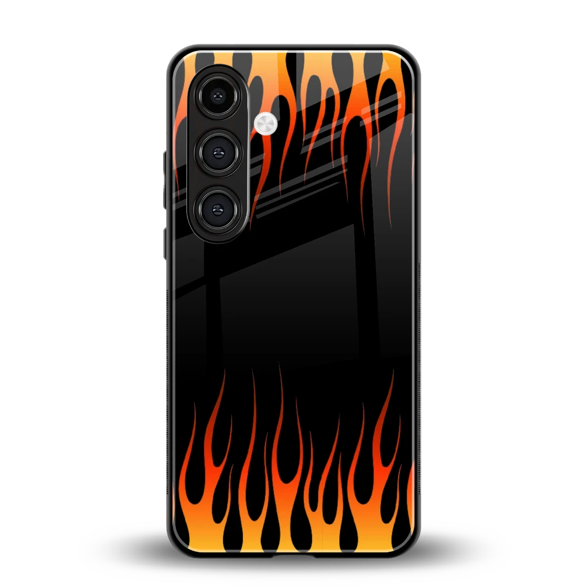 Flames Hot Red back phone cover | glass case for samsung galaxy s24