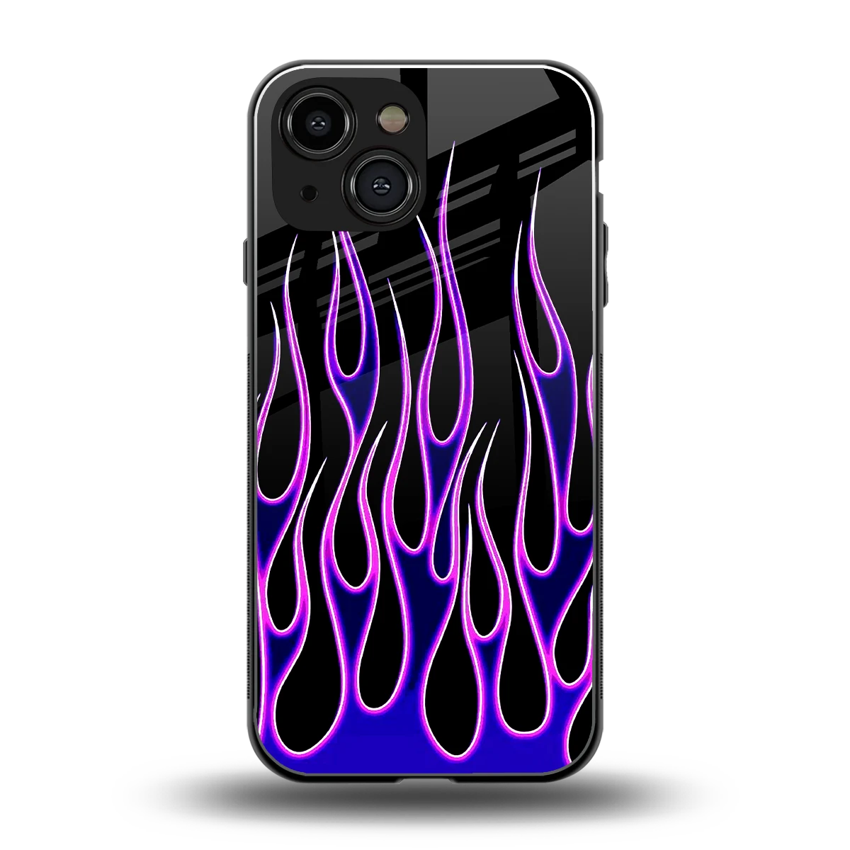 Flames Purple Inferno back phone cover | glass case for iphone 13 mini