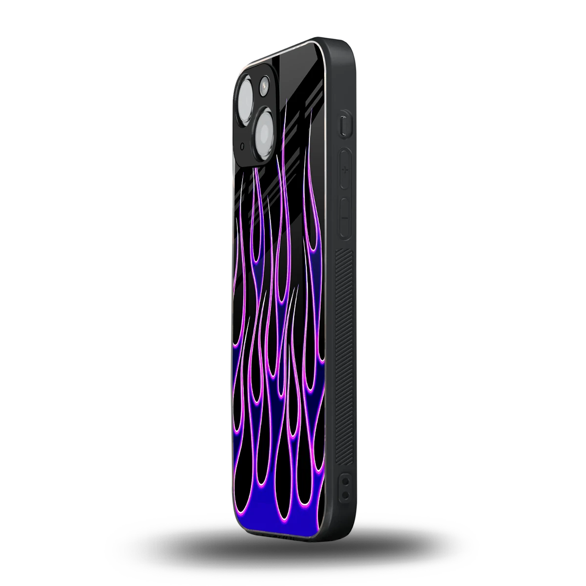 Flames Purple Inferno iphone 13 mini mobile cover | shockproof glass phone case