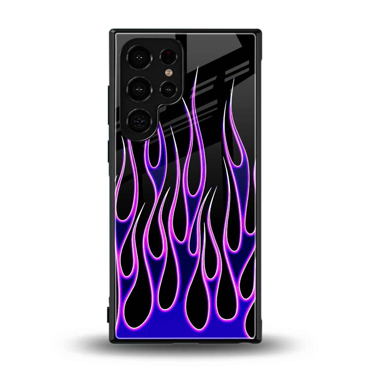 Flames Purple Inferno back phone cover | glass case for samsung galaxy s24 ultra