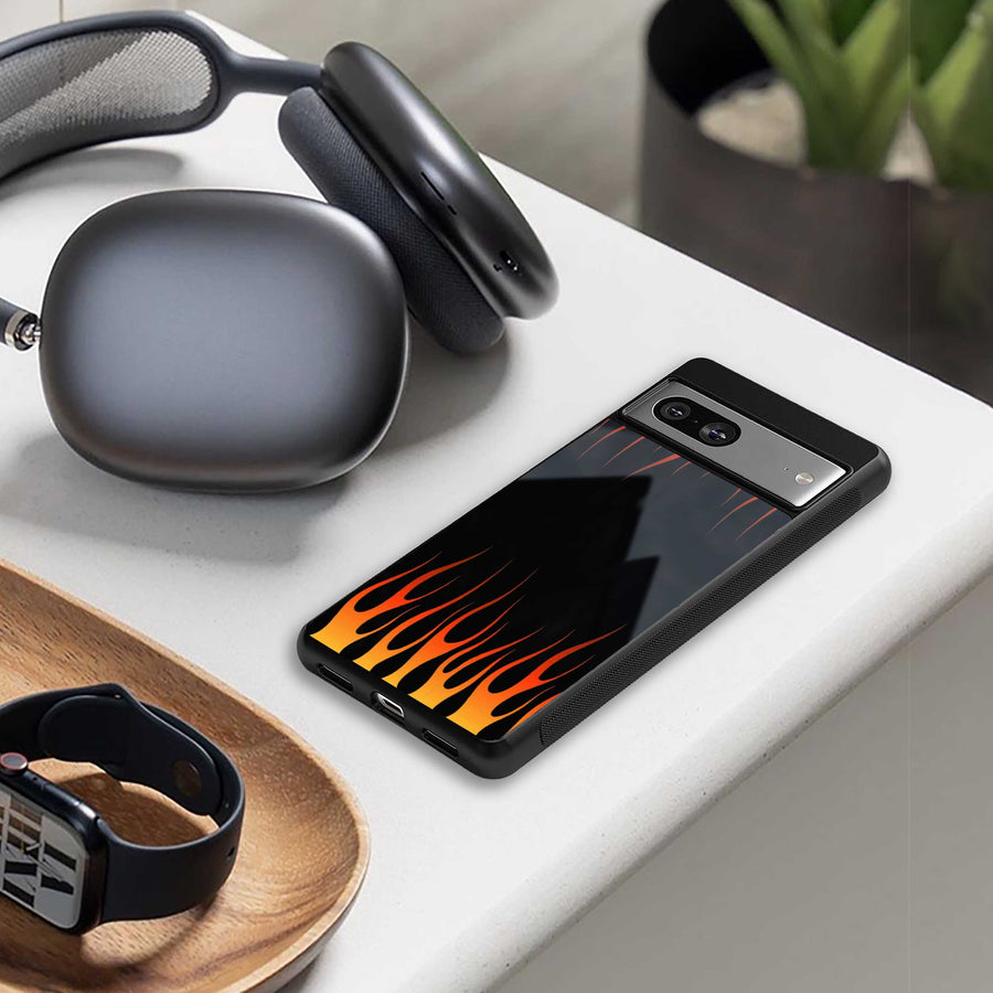 Flames Hot Red Phone Case for Samsung Galaxy S23 Plus | Glass Case