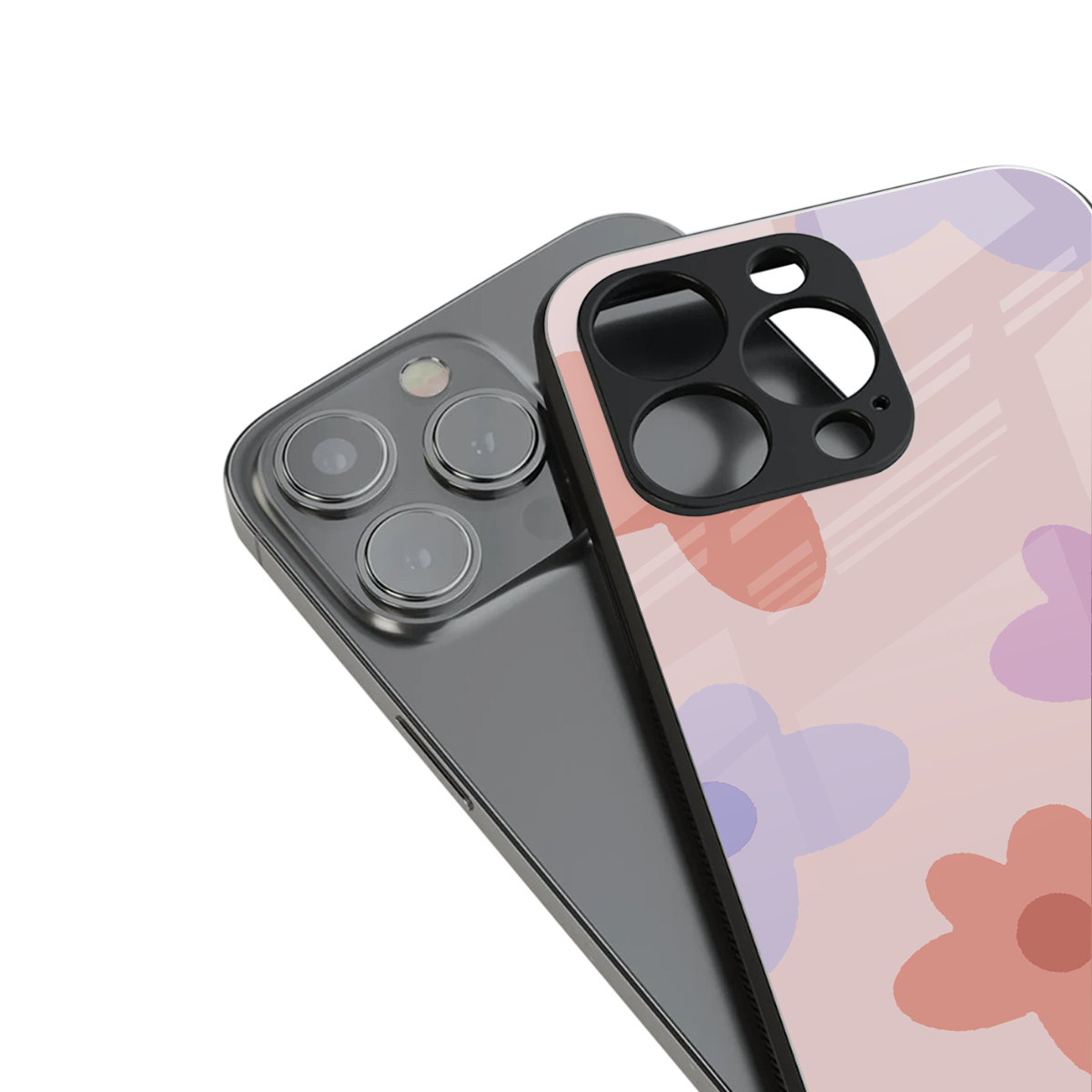 Floral Caramel stylish phone case for iPhone 16 | glossy glass and slim fit