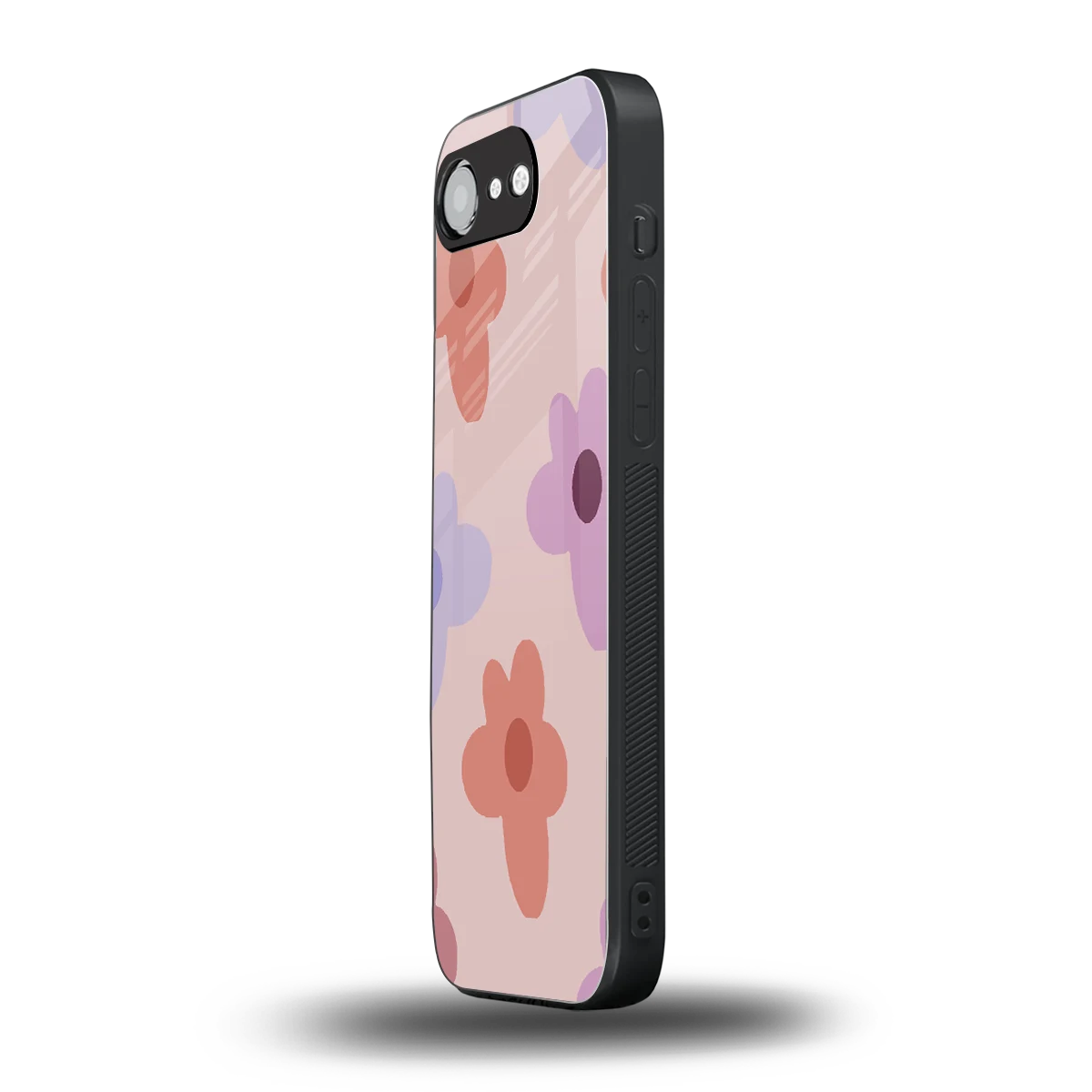 Floral Caramel iphone 16e mobile cover | shockproof glass phone case