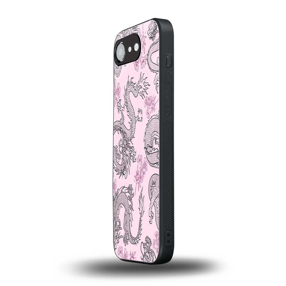 Floral Dragon iphone 16e mobile cover | shockproof glass phone case