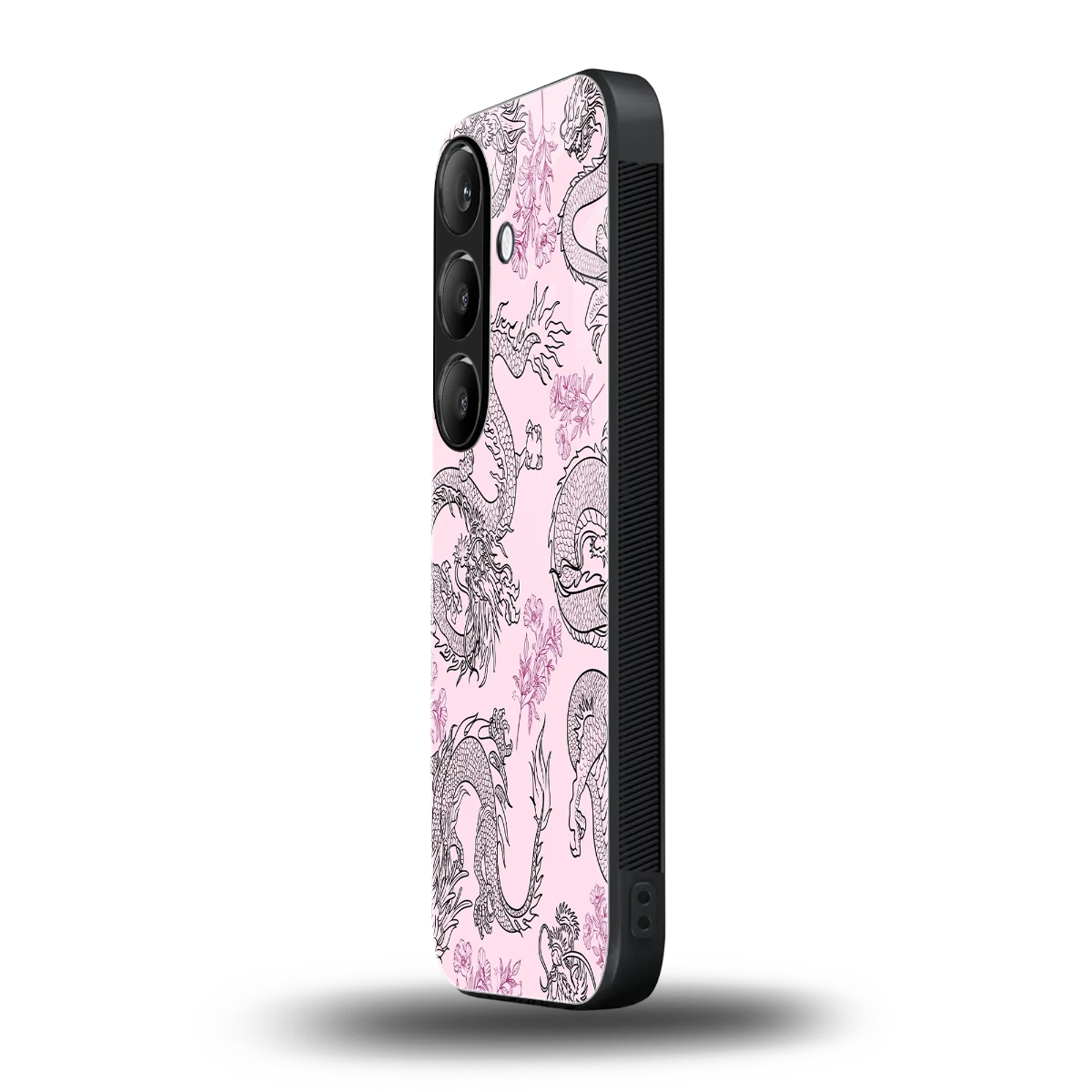 Floral Dragon samsung galaxy s24 mobile cover | shockproof glass phone case