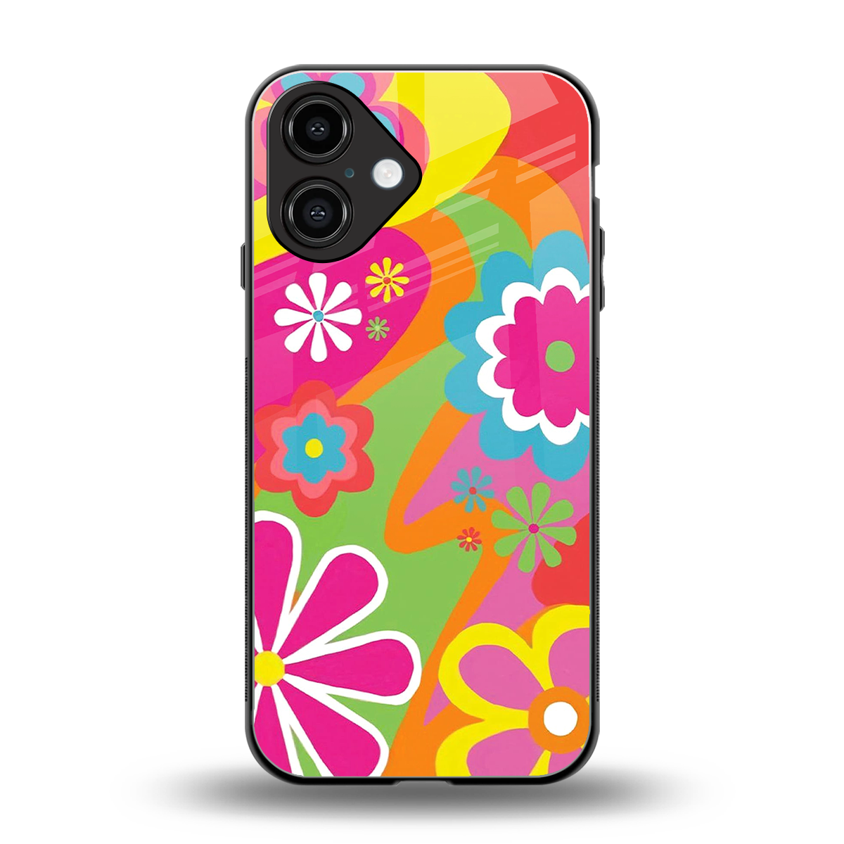 Floral Fusion Phone Case for Iphone 16 | Glass Case