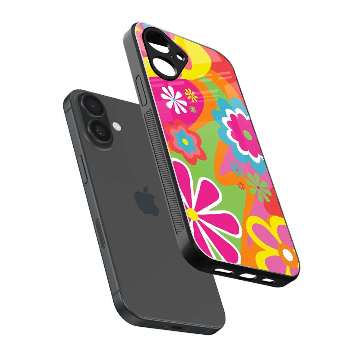 Floral Fusion Phone Case for Iphone 16 | Glass Case