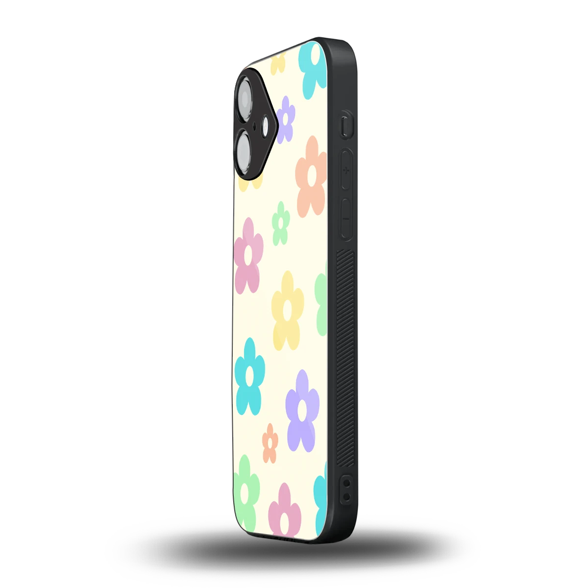 Floral Mosaic iphone 16 plus mobile cover | shockproof glass phone case