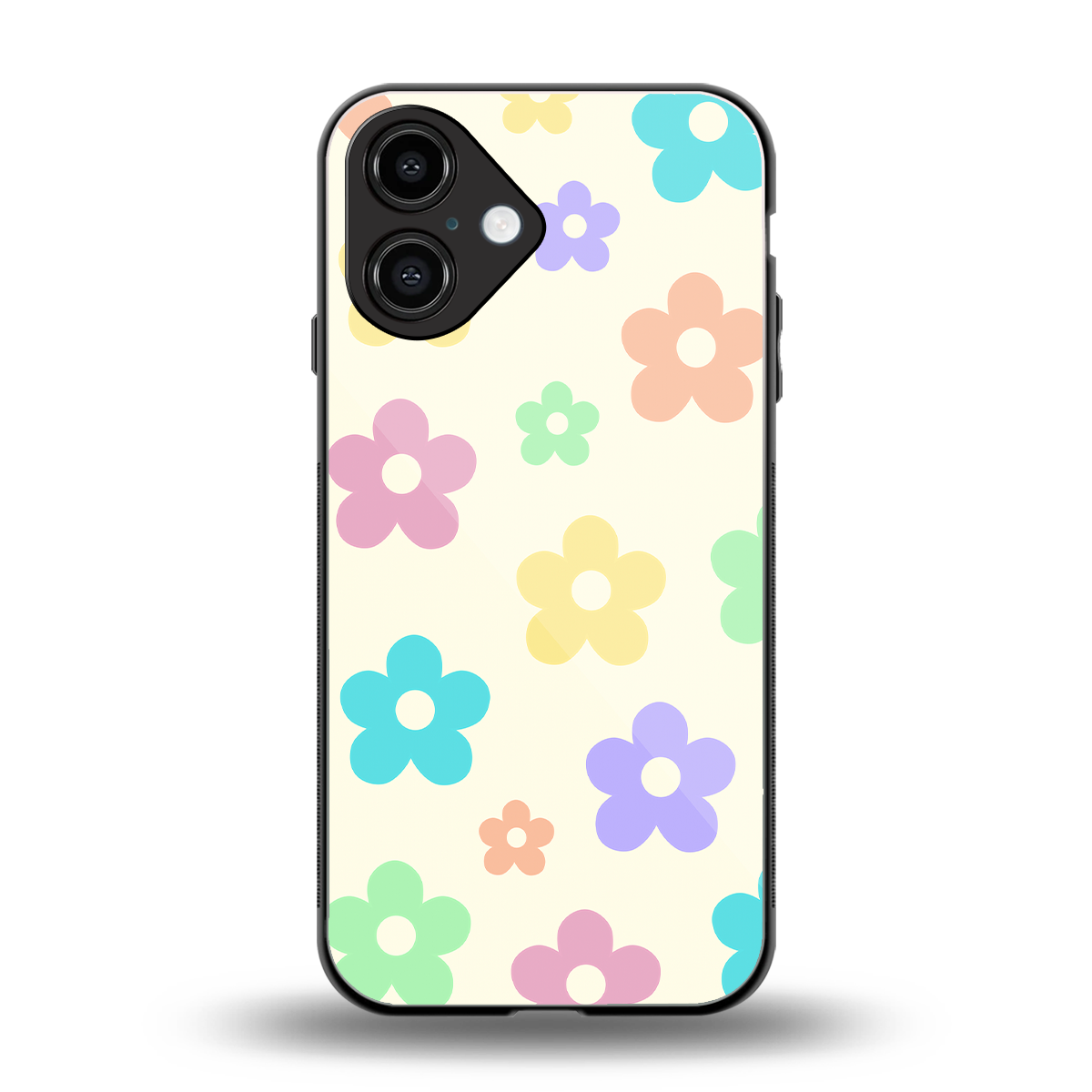 Floral Mosaic Phone Case for Iphone 16 | Glass Case