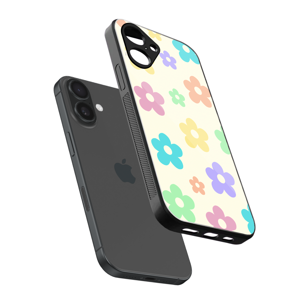 Floral Mosaic Phone Case for Iphone 16 | Glass Case