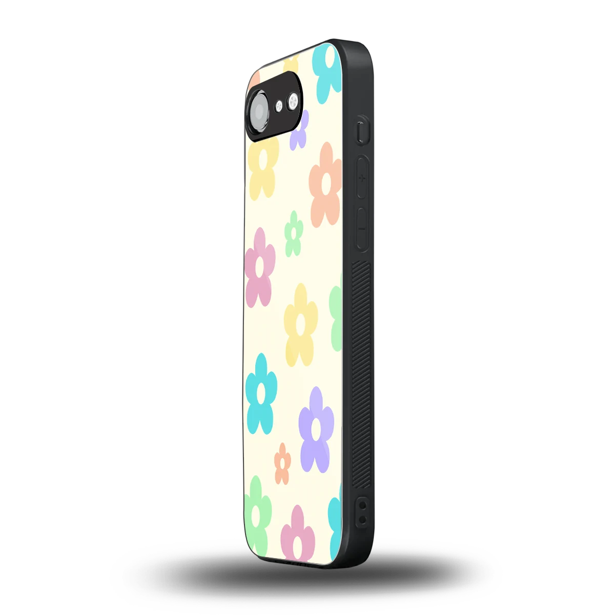 Floral Mosaic iphone 16e mobile cover | shockproof glass phone case