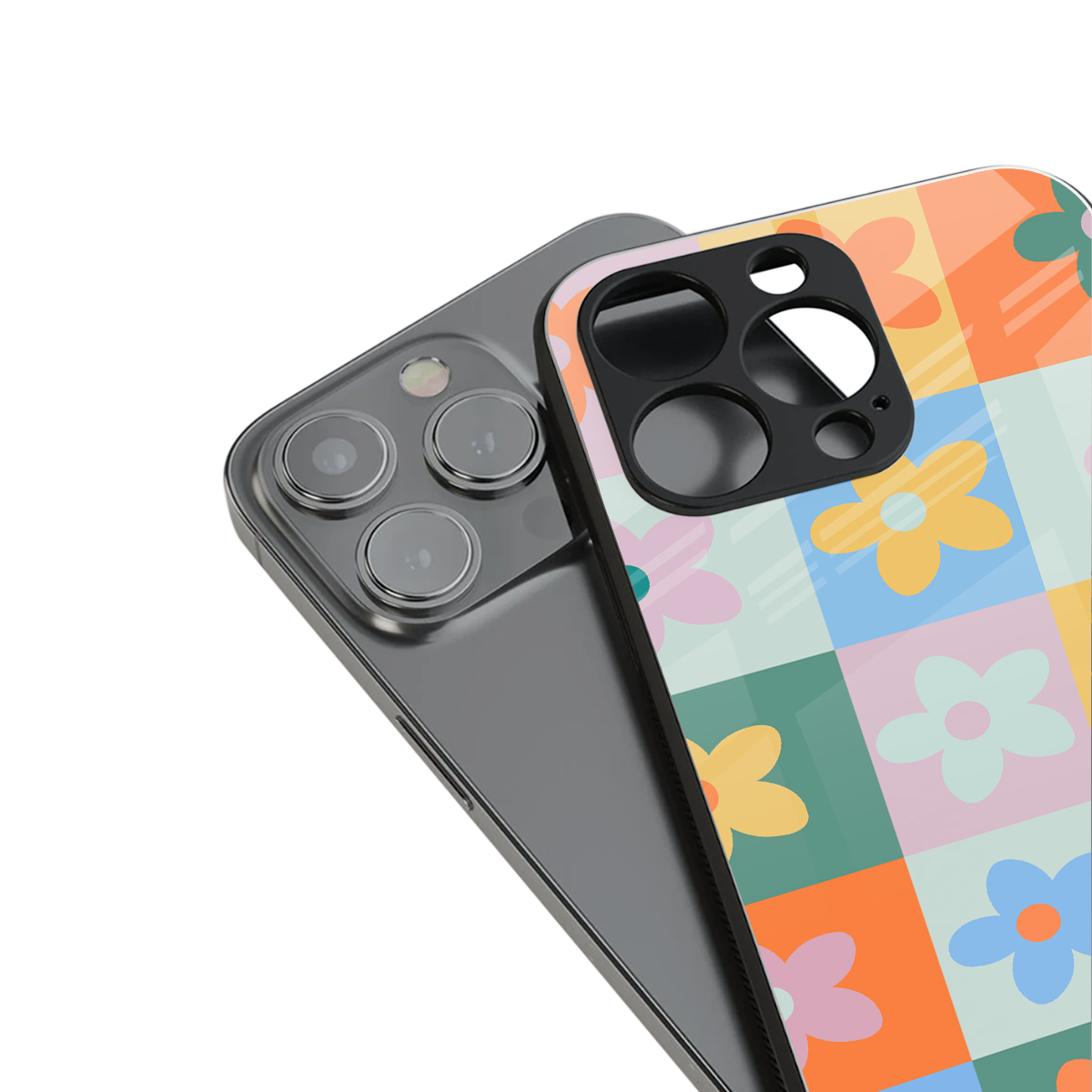 Floral Patchwork Phone Case for Iphone 16 | Glass Case