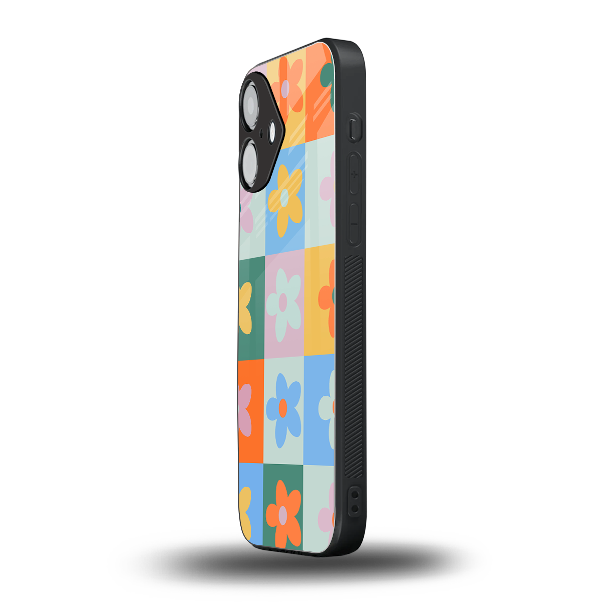 Floral Patchwork Phone Case for Iphone 16 | Glass Case