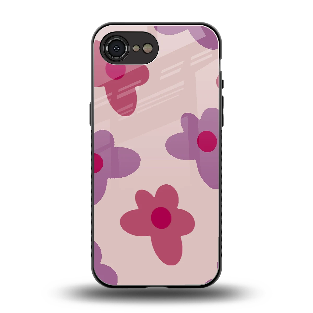 Floral Purple back phone cover | glass case for iphone 16e