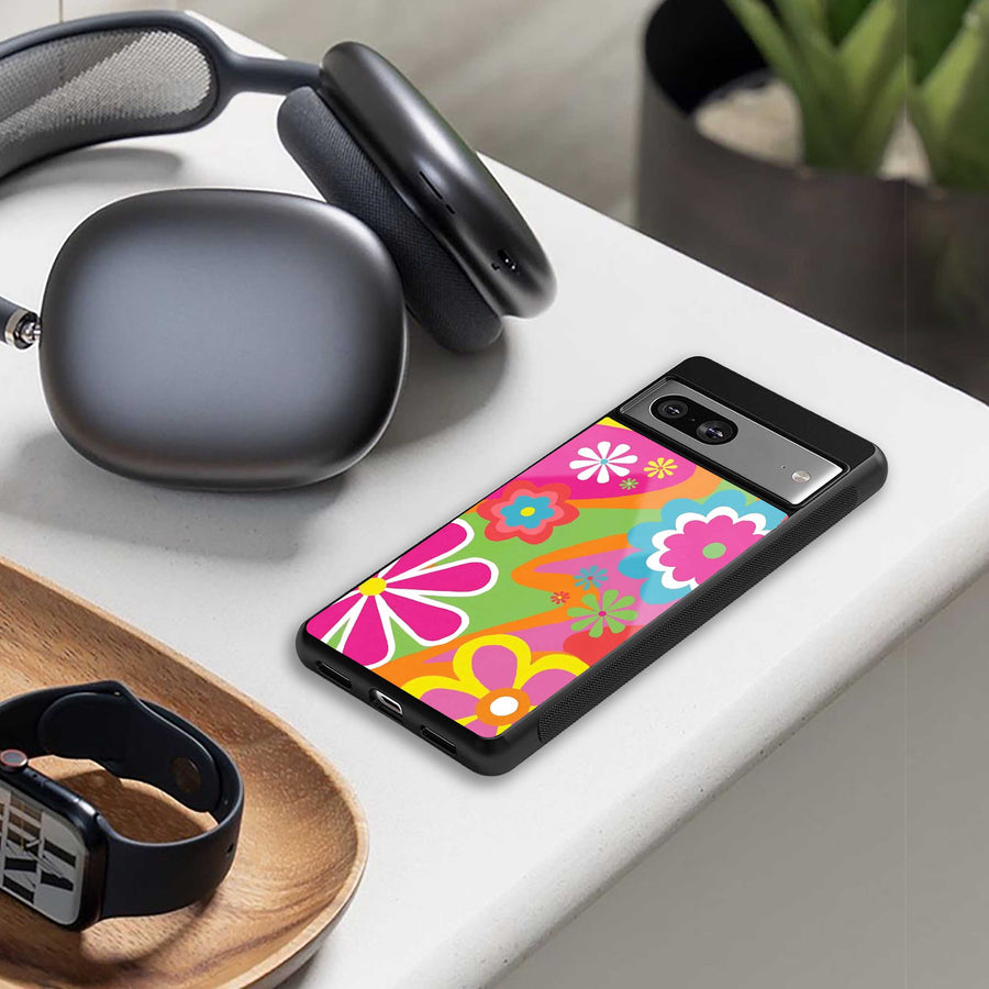 Floral Fusion Phone Case for Samsung Galaxy S23 Plus | Glass Case