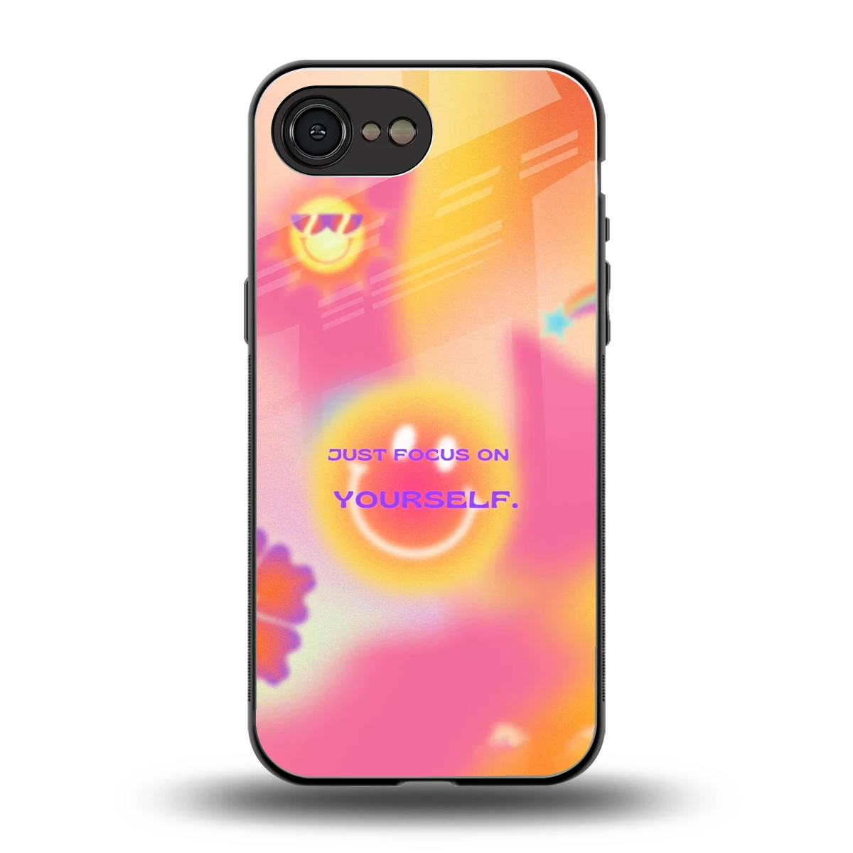Focus On Yourself back phone cover | glass case for iphone 16e