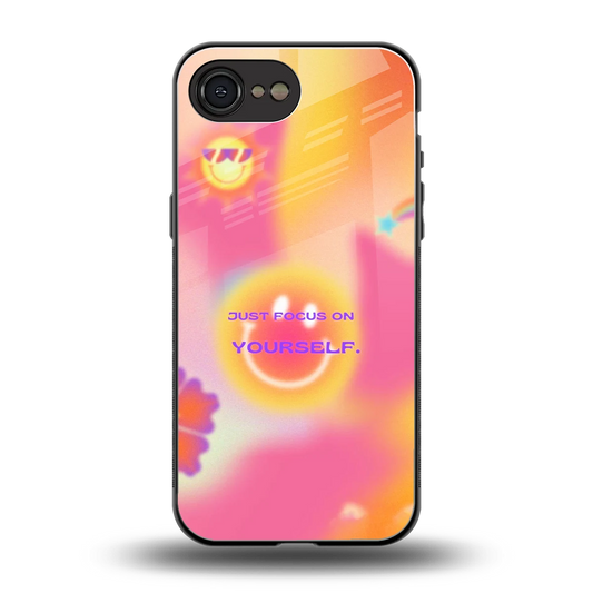 Focus On Yourself back phone cover | glass case for iphone 16e