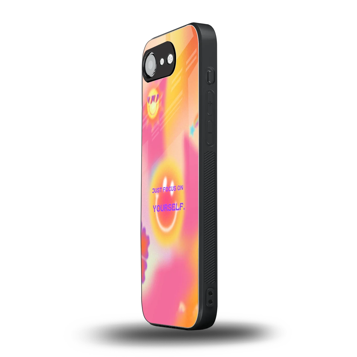 Focus On Yourself iphone 16e mobile cover | shockproof glass phone case