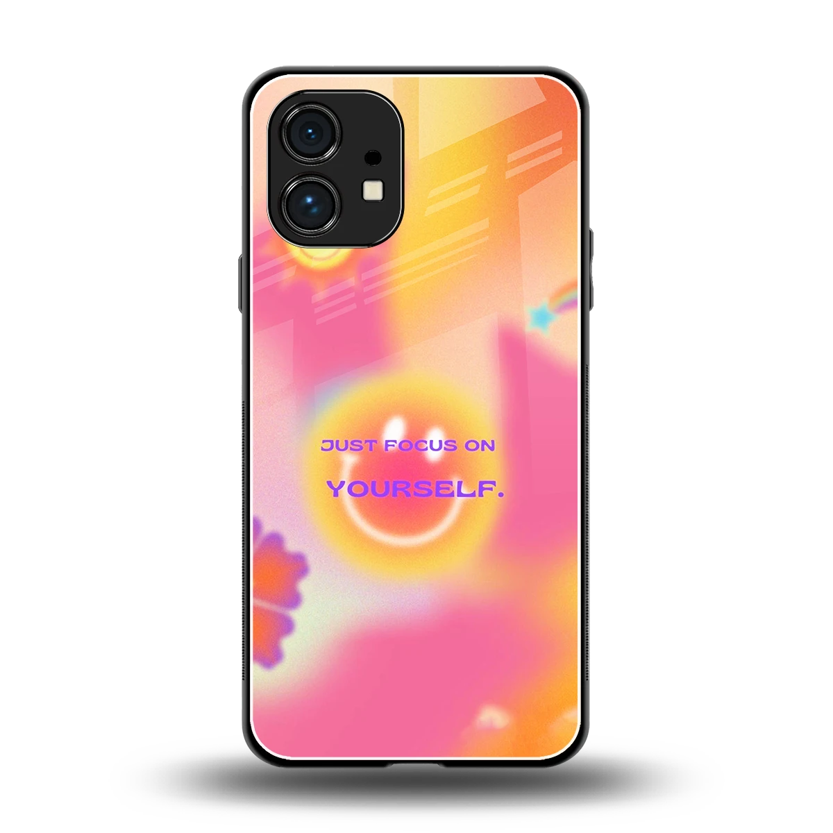 Focus On Yourself back phone cover | glass case for nothing phone 1