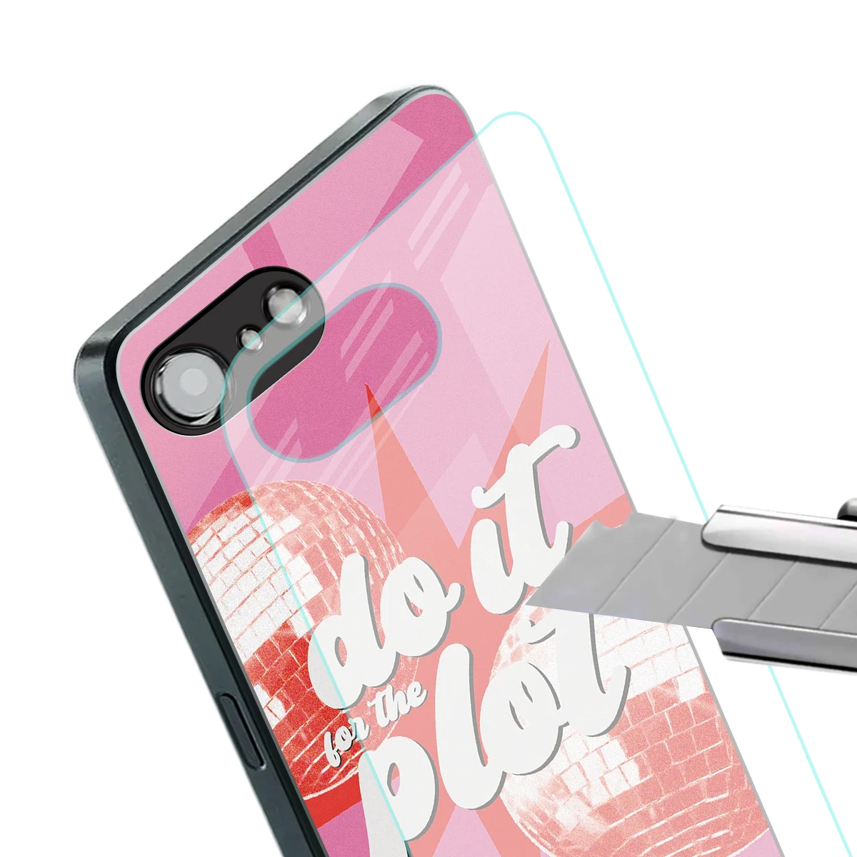For The Plot stylish phone case for iphone 16e | glossy glass and slim fit