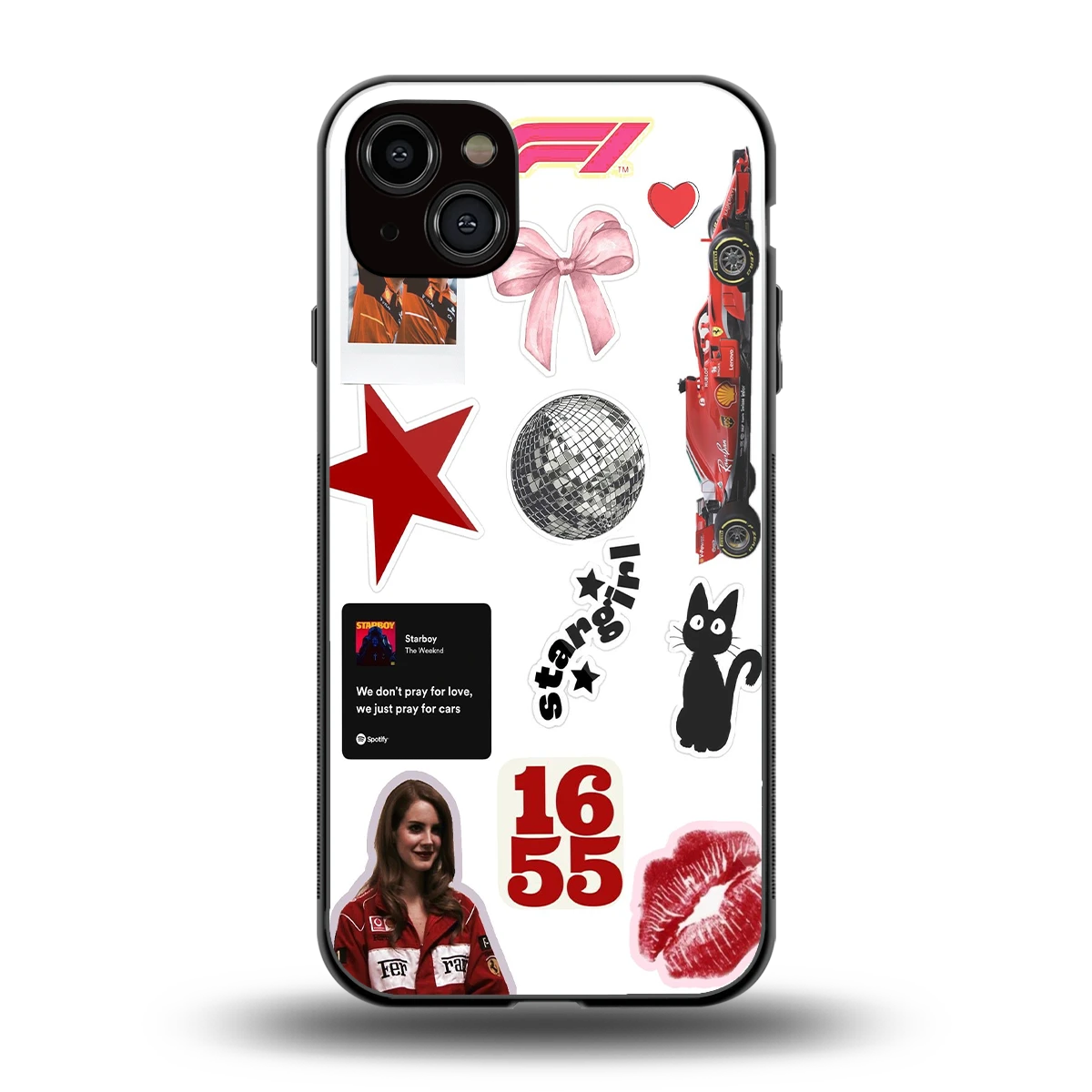 Formula 1 Fever back phone cover | glass case for iphone 15 plus