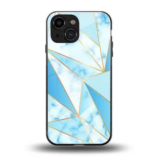 French Marble back phone cover | glass case for iphone 13 mini